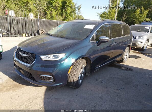 2C4RC1GG1NR158495 2022 CHRYSLER PACIFICA Teal Առջևի ձախ երեք քառորդ տեսարան