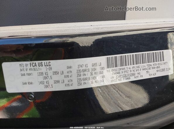 2C4RC1GG6LR162880 2020 CHRYSLER PACIFICA Brown Vista del compartimento del motor