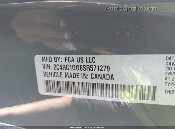 2C4RC1GG6SR571279 2025 CHRYSLER PACIFICA Gray Շարժիչի բաժամունքի տեսք
