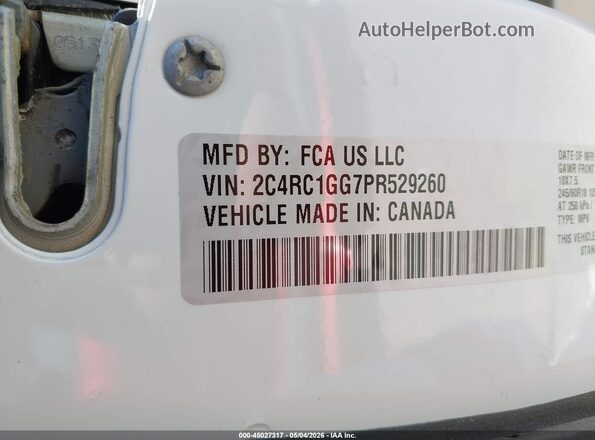 2C4RC1GG7PR529260 2023 CHRYSLER PACIFICA White Vista del compartimento del motor