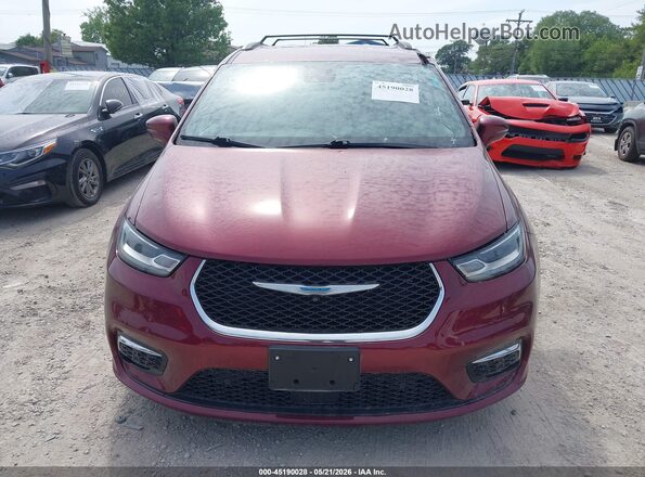 2C4RC1L73MR606191 2021 CHRYSLER PACIFICA Maroon Widok zestawu wskaźników