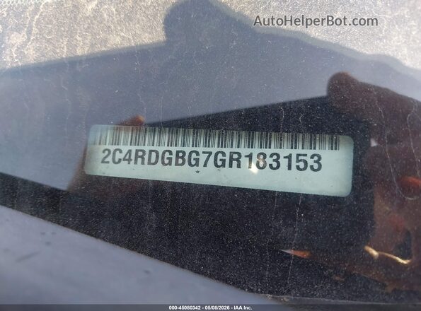 2C4RDGBG7GR183153 2016 DODGE GRAND CARAVAN White 