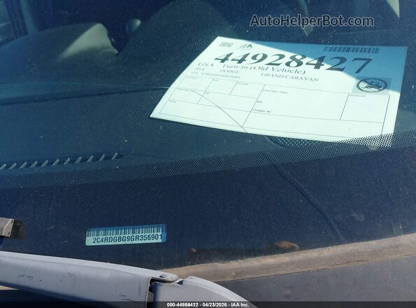 2C4RDGBG9GR356901 2016 DODGE GRAND CARAVAN Black 
