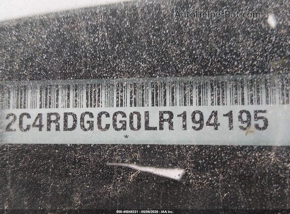 2C4RDGCG0LR194195 2020 DODGE GRAND CARAVAN Black 360 interior view