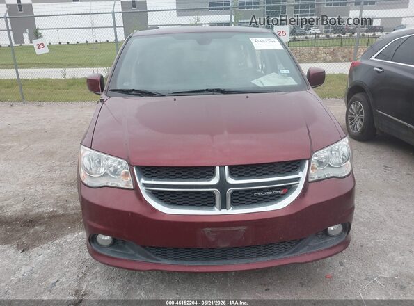 2C4RDGCG4JR267288 2018 DODGE GRAND CARAVAN Maroon Instrument cluster view