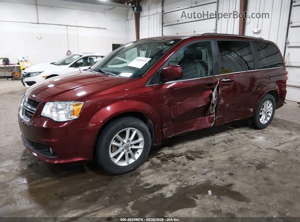 2C4RDGCG4KR689563 2019 DODGE GRAND CARAVAN Maroon Front left