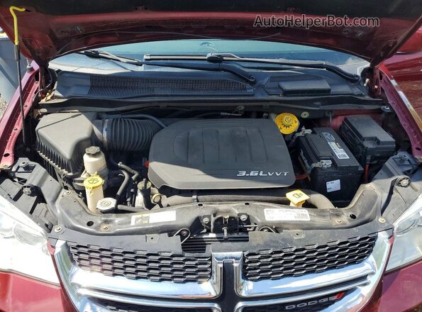 2C4RDGCG5HR557792 2017 DODGE GRAND Burgundy Вид задньої частини салону