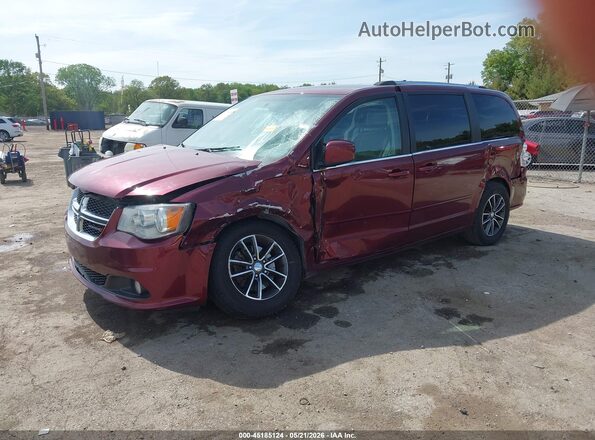 2C4RDGCG6HR595807 2017 DODGE GRAND CARAVAN Burgundy Առջևի ձախ երեք քառորդ տեսարան