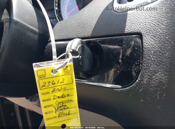 2C4RDGCG8LR153393 2020 DODGE GRAND CARAVAN Black წინა პანელის ხედი