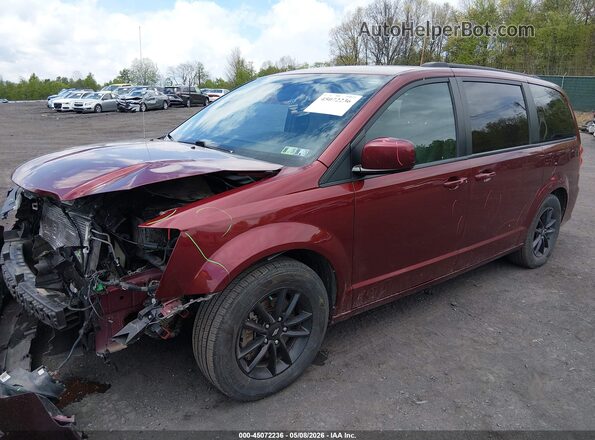 2C4RDGCG9KR729524 2019 DODGE GRAND CARAVAN Maroon Vista tres cuartos delantera izquierda