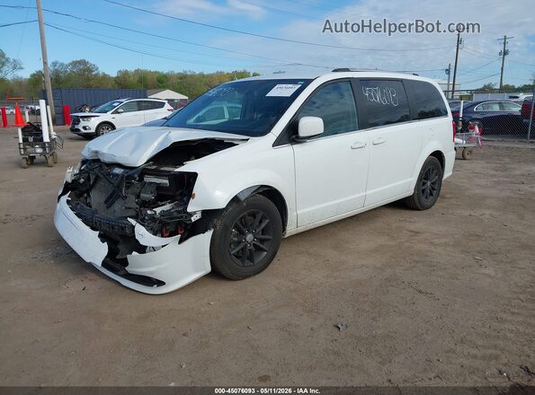 2C4RDGCGXLR160555 2020 DODGE GRAND CARAVAN White Առջևի ձախ երեք քառորդ տեսարան