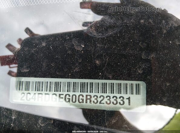 2C4RDGEG0GR323331 2016 DODGE GRAND CARAVAN Black 