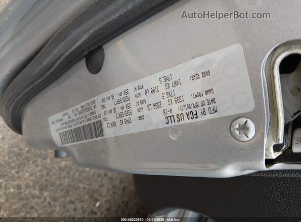 2C4RDGEG0JR282495 2018 DODGE GRAND CARAVAN Gray Շարժիչի բաժամունքի տեսք