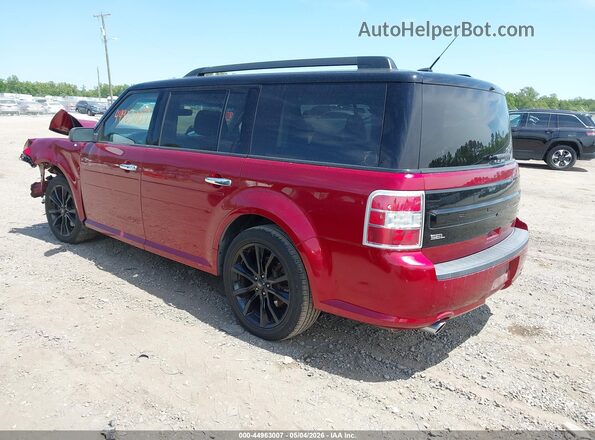 2FMGK5C82JBA16347 2018 FORD FLEX Red Rear left