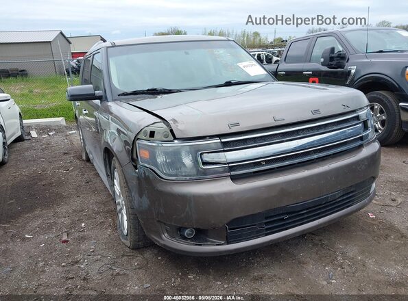 2FMGK5C82KBA30587 2019 FORD FLEX Brown წინა ხედი