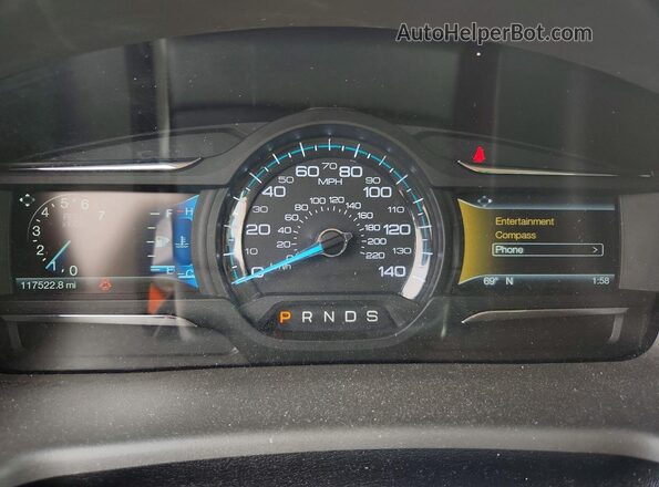 2FMGK5C83KBA02300 2019 FORD FLEX Белый Вид щитка приборов