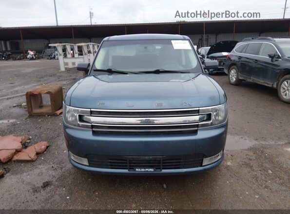 2FMGK5C84JBA14776 2018 FORD FLEX Blue Widok zestawu wskaźników