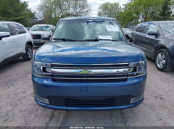2FMGK5C84JBA20206 2018 FORD FLEX Синий Вид щитка приборов