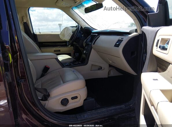 2FMGK5C84KBA18411 2019 FORD FLEX Burgundy Widok wnętrza z przodu