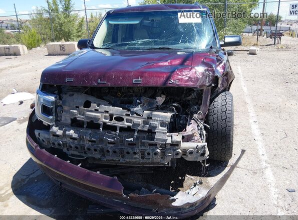 2FMGK5C84KBA18411 2019 FORD FLEX Burgundy Widok z przodu