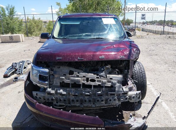 2FMGK5C84KBA18411 2019 FORD FLEX Burgundy Widok zestawu wskaźników