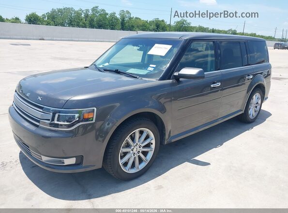 2FMGK5D86JBA06368 2018 FORD FLEX Gray Առջևի ձախ երեք քառորդ տեսարան