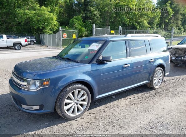 2FMHK6C80KBA24555 2019 FORD FLEX Blue წინა მარცხენა ხედი სამი მეოთხედიდან