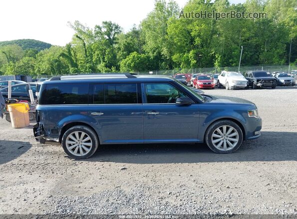 2FMHK6C80KBA24555 2019 FORD FLEX Blue უკანა სალონის ხედი