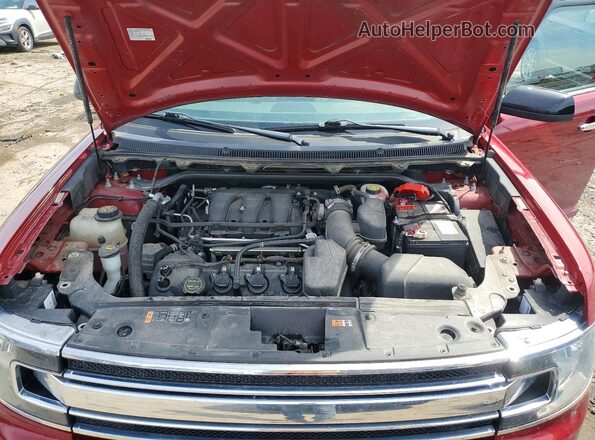 2FMHK6C8XKBA25020 2019 FORD FLEX Темно-бордовый Вид подкапотного пространства