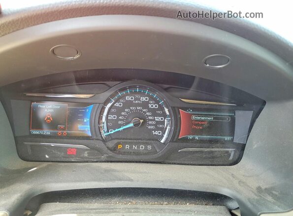 2FMHK6C8XKBA25020 2019 FORD FLEX Темно-бордовый Вид щитка приборов