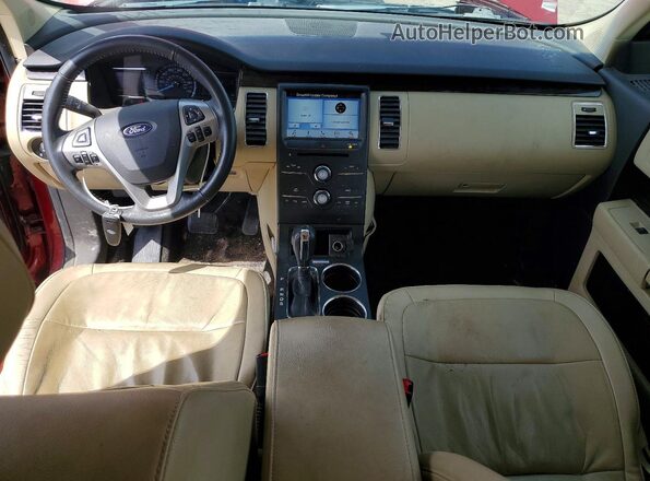 2FMHK6C8XKBA25020 2019 FORD FLEX Темно-бордовый Вид панели приборов