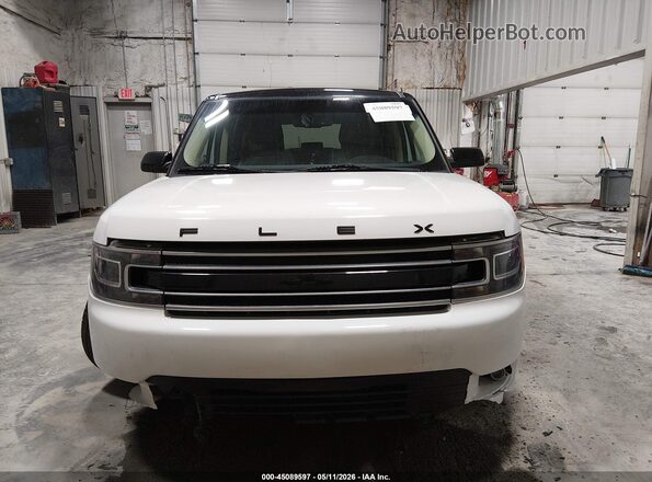 2FMHK6D84KBA01990 2019 FORD FLEX White Dashboard view