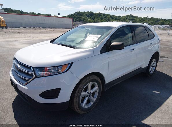 2FMPK3G90JBB07527 2018 FORD EDGE White წინა მარცხენა ხედი სამი მეოთხედიდან