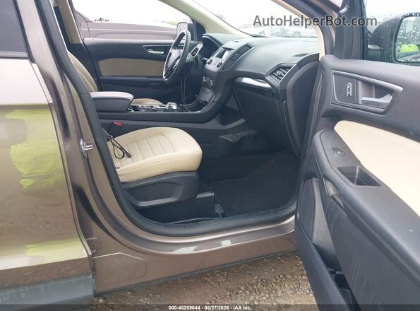 2FMPK3G92KBC22289 2019 FORD EDGE Brown Vista interior delantera