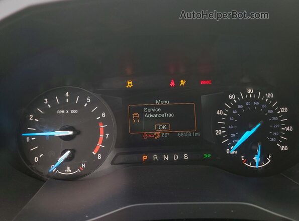 2FMPK3G93LBB01501 2020 FORD EDGE Белый Вид щитка приборов