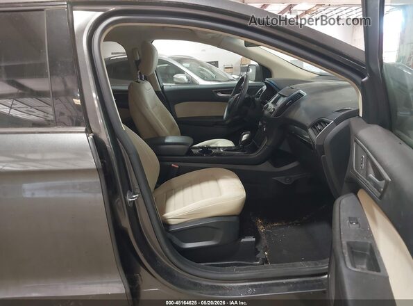 2FMPK3G94HBB71614 2017 FORD EDGE Gray წინა სალონის ხედი
