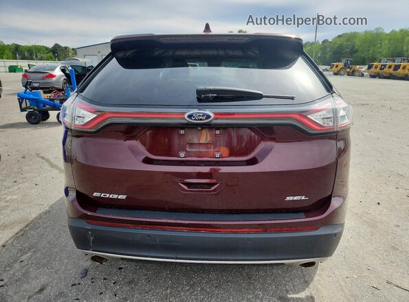 2FMPK3J80JBB21413 2018 FORD EDGE Maroon უკანა ხედი