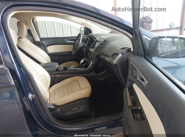 2FMPK3J8XHBB42649 2017 FORD EDGE Blue წინა სალონის ხედი
