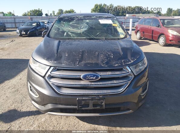 2FMPK3J90HBC26357 2017 FORD EDGE Серый Вид щитка приборов