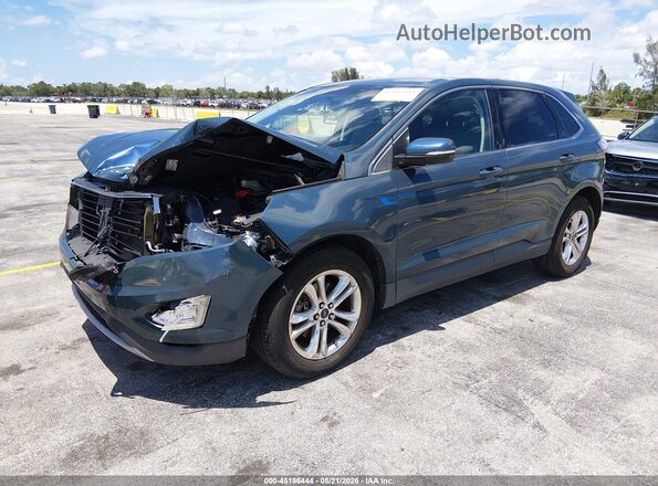 2FMPK3J91GBC49743 2016 FORD EDGE Синий Передняя левая четверть