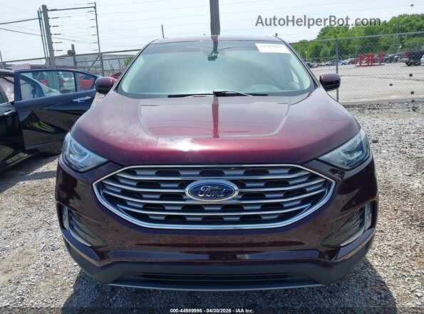 2FMPK3J92MBA08544 2021 FORD EDGE Темно-бордовый Вид задней части салона