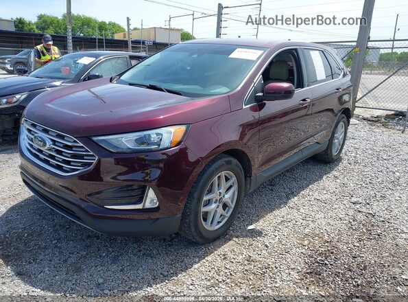 2FMPK3J92MBA08544 2021 FORD EDGE Темно-бордовый Передняя левая четверть