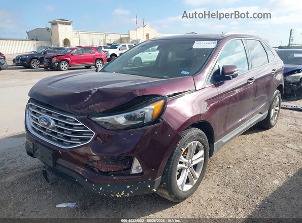 2FMPK3J93LBA73983 2020 FORD EDGE Maroon წინა მარცხენა ხედი სამი მეოთხედიდან