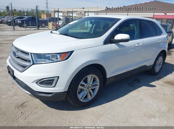 2FMPK3J95JBB86508 2018 FORD EDGE White Առջևի ձախ երեք քառորդ տեսարան
