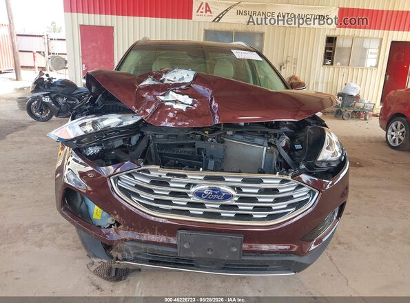 2FMPK3J95KBB36533 2019 FORD EDGE Burgundy წინა ხედი