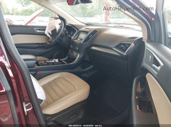 2FMPK3J95KBB36533 2019 FORD EDGE Burgundy წინა სალონის ხედი