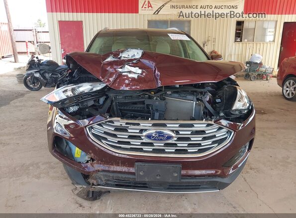 2FMPK3J95KBB36533 2019 FORD EDGE Burgundy ხელსაწყოთა პანელის ხედი