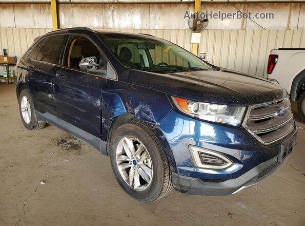 2FMPK3J97HBC43608 2017 FORD EDGE Синий Передняя правая четверть