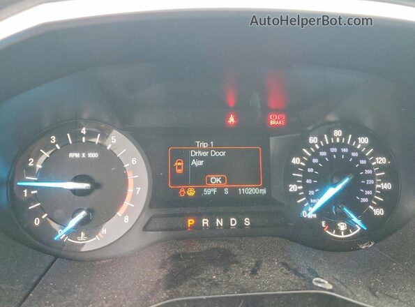 2FMPK3J97JBC56414 2018 FORD EDGE White Widok zestawu wskaźników