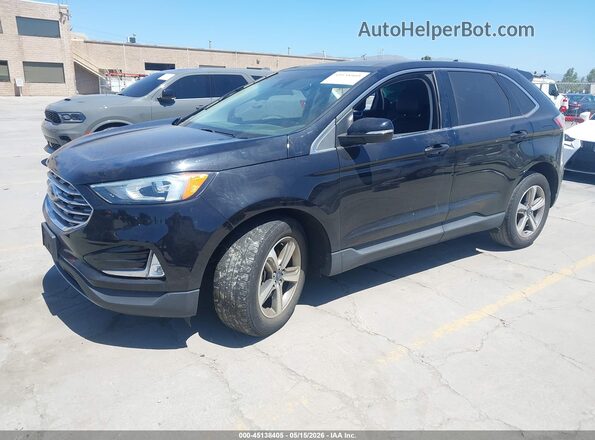 2FMPK3J98KBB13523 2019 FORD EDGE Черный Передняя левая четверть